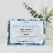 Blauw Abstract. RSVP Kaartje (Staand voorkant)