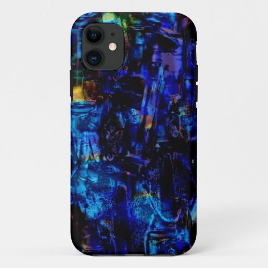 Blauw abstract schilderij 2 Case-Mate iPhone case (Achterkant)