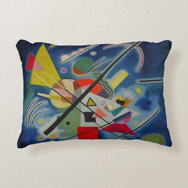 Blauw Abstract schilderij van Wassily Kandinsky Accent Kussen (Voorkant)