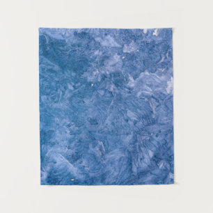 Blauw abstract schilderij wandkleed