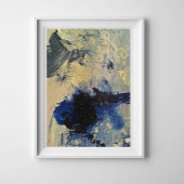 Blauw Abstract Schilderkunst Poster