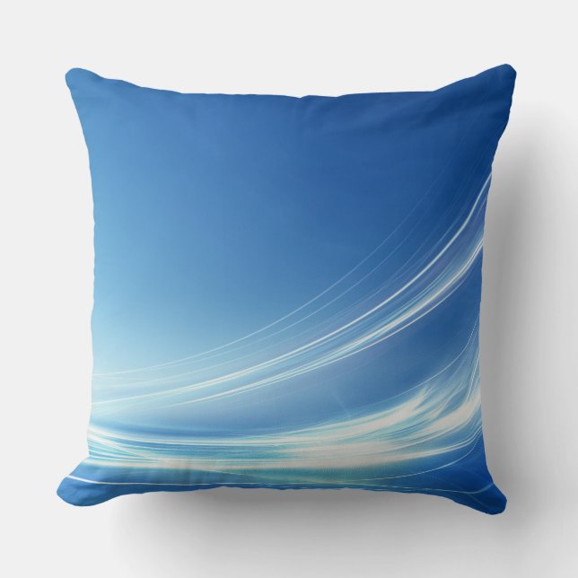  blauw Abstract Sierkussen (Voorkant)