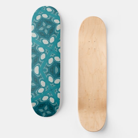 Blauw Abstract Skateboard (Voorkant)
