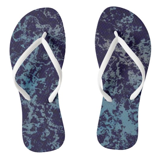 Blauw Abstract Teenslippers (Voetbed)
