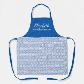 blauw Abstract ventilatormodel Apron Schort (Voorkant)