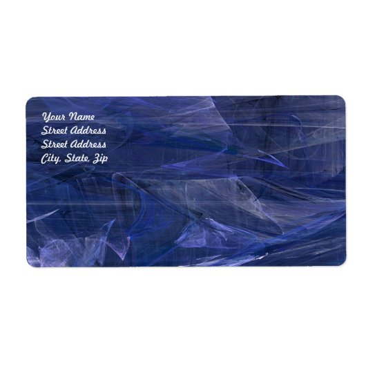 Blauw Abstract verzendlabel (Voorkant)