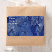Blauw Abstract verzendlabel (Insitu)