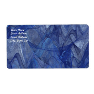 Blauw Abstract verzendlabel