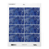 Blauw Abstract verzendlabel (Full Sheet)