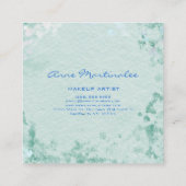 Blauw Abstract vierkant Visitekaartje (Achterkant)