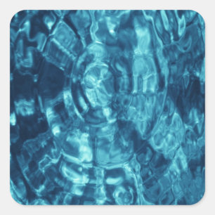 Blauw Abstract Vierkante Sticker