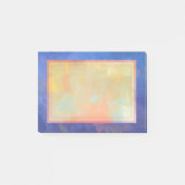 Blauw Abstract vierkantsontwerp Post-it® Notes (Voorkant)