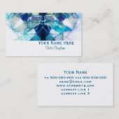 blauw abstract visitekaartje dubbelzijdig (Voorkant / Achterkant)