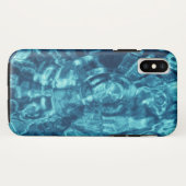 Blauw Abstract Water Ripples Foto Case-Mate iPhone Case (Achterkant (horizontaal))