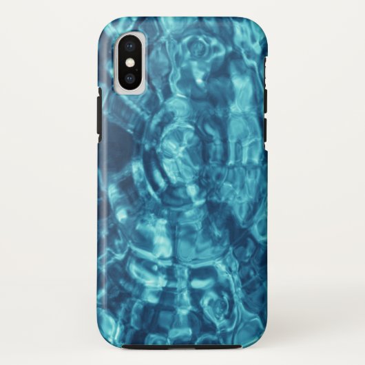 Blauw Abstract Water Ripples Foto Case-Mate iPhone Case (Achterkant)