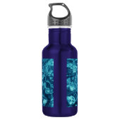 Blauw Abstract Waterfles (Achterkant)