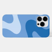 Blauw Abstract Wave Telefoon Wallpaper iPhone Hoesje (Achterkant horizontaal)