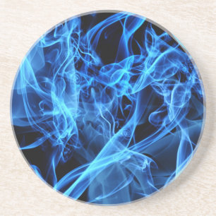 Blauw Abstract Zandsteen Onderzetter