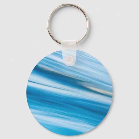 Blauw abstract zee sleutelhanger (Voorkant)