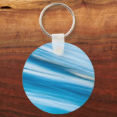 Blauw abstract zee sleutelhanger (Voorkant)