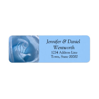 Blauw Adresetiket Roos Etiket