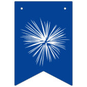 Blauw | Afstudeerder-inktvlaggen met vuurwerk Vlaggetjes (Eerste vlag)