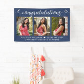 Blauw Afstuderen 3 Foto Moderne kalligrafie Hartel Spandoek (Insitu)