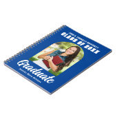 Blauw Afstuderen Foto Modern Afstuderen Keepsake Notitieboek (Linkerzijde)
