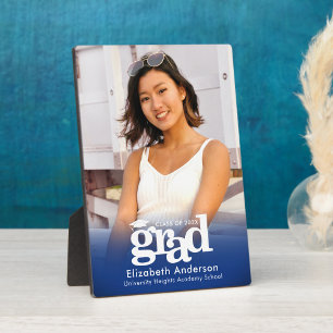 Blauw Afstuderen Foto vet Typografie minimalistisc Fotoplaat