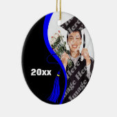 blauw Afstuderen Keramisch Ornament (Rechts)