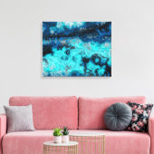 Blauw Agate Canvas Afdruk (Insitu (Woonkamer))