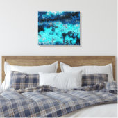 Blauw Agate Canvas Afdruk (Insitu (Slaapkamer))