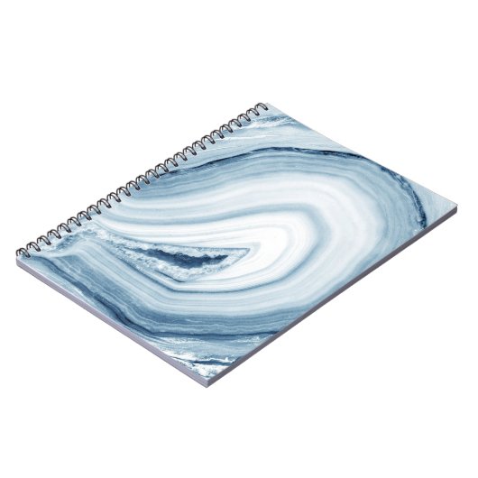 Blauw Agate Design Notitieboek (Linkerzijde)