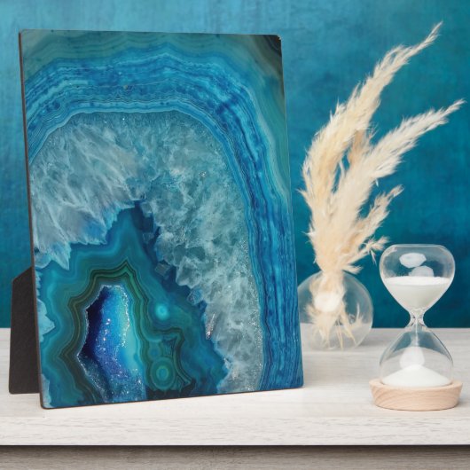 Blauw Agate Fotoplaat (Zijkant)