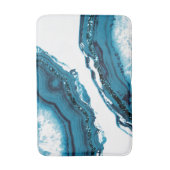 Blauw Agate Glitter Glam #1 Badmat (Voorkant Verticaal)