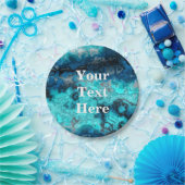 Blauw Agate Papieren Bordje (Feest)