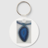 Blauw Agate Sleutelhanger (Voorkant)