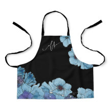 Blauw Aloha Bloemen Schort