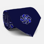 Blauw als het Stropdas van het Zee (Opgerold)