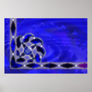 Blauw als Zee afdrukken Poster