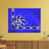 Blauw als Zee Canvas afdrukken (Insitu (Woonkamer))