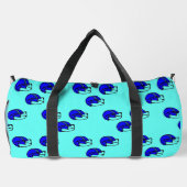 Blauw-Amerikaans football helmpatroon Plunjezak (Achterkant)