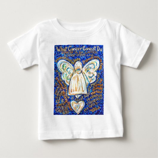 Blauw &amp; Gold Cancer Angel - Groot (Voorkant)
