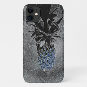 Blauw Ananas Asfalt Textuur iPhone 11 Hoesje