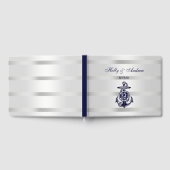 Blauw Anchor Silver White Navy Circle Monogram 33 Gastenboek (Volledig)