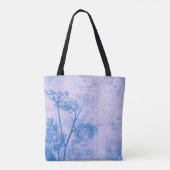  blauw andelion zaad Silhouette Tote Bag (Achterkant)