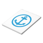 Blauw anker logo notitieblok (Gedraaid)