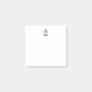 Blauw Anker Met Persoonlijke Naam Post-it® Notes