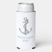 blauw anker met touw gepersonaliseerd (Seltzer Achterkant)