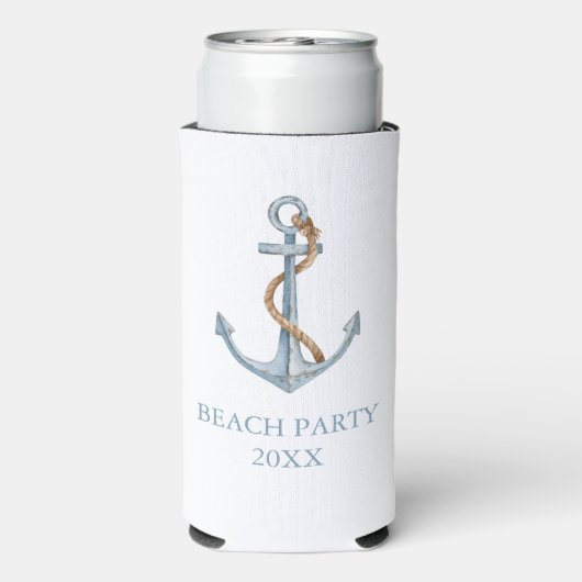 blauw anker met touw gepersonaliseerd (Seltzer Achterkant)